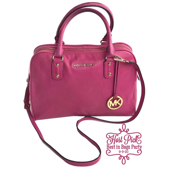 Michael Kors Handbags - MICHAEL KORS Cindy Satchel Pebbled Leather Dome